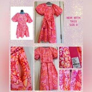 NWT Lilly Pulitzer Knoxlie Elbow Sleeve Mandevilla Baby Days Bloom — Sz 0